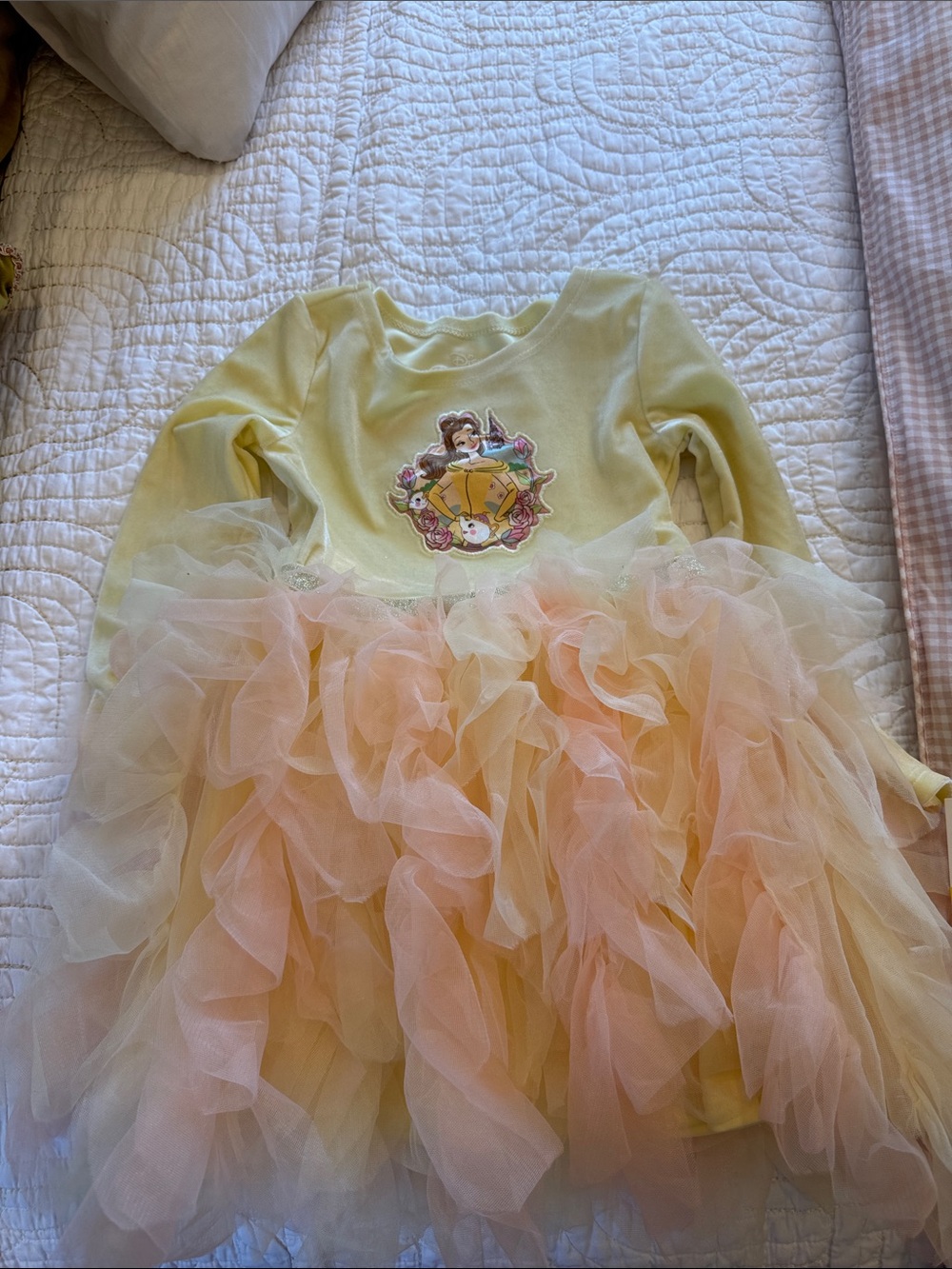 Disney Yellow and Peach Ruffle Tutu Dress